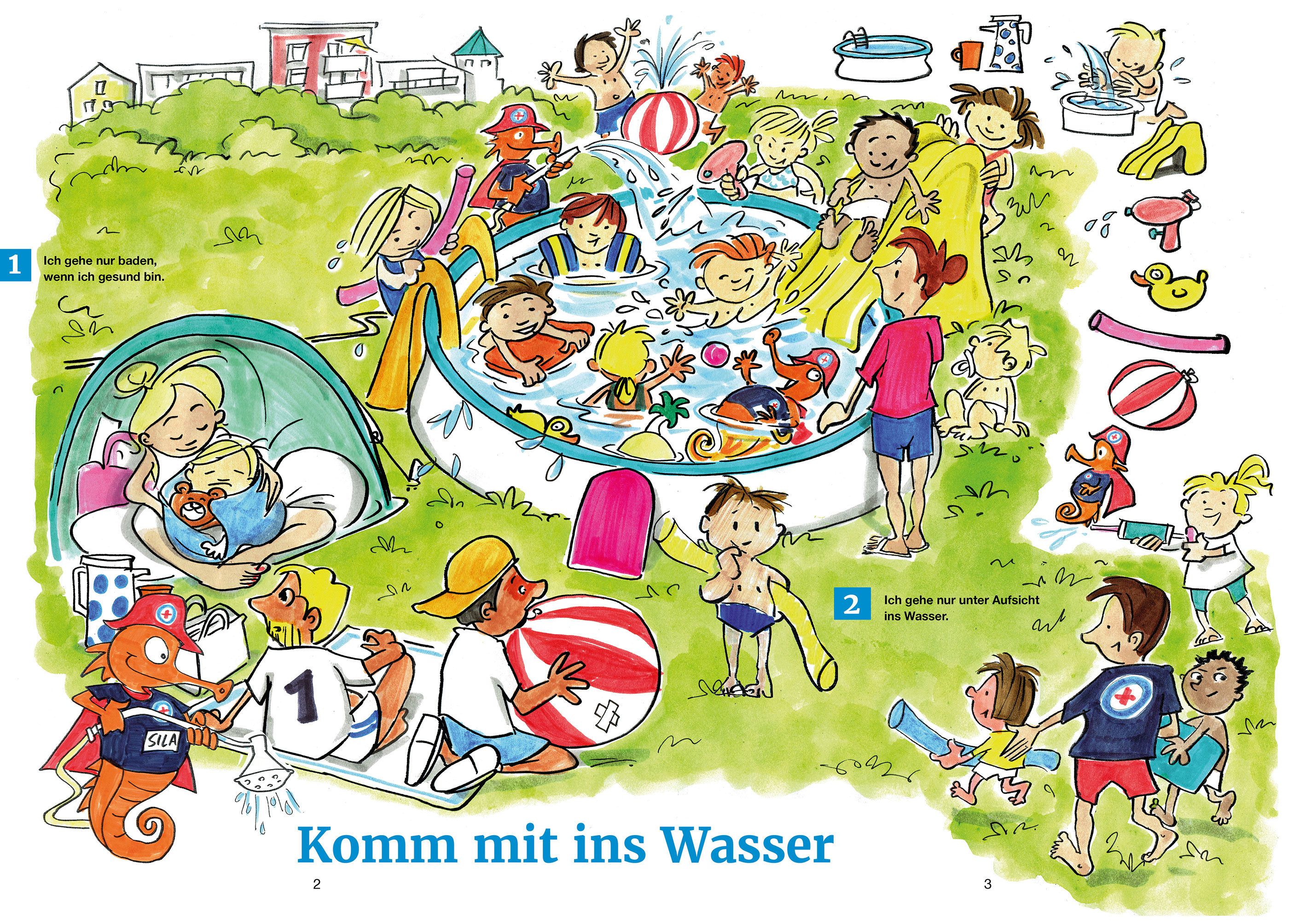 Wimmelbuch Seite 2 – kurze Motivbeschreibung.