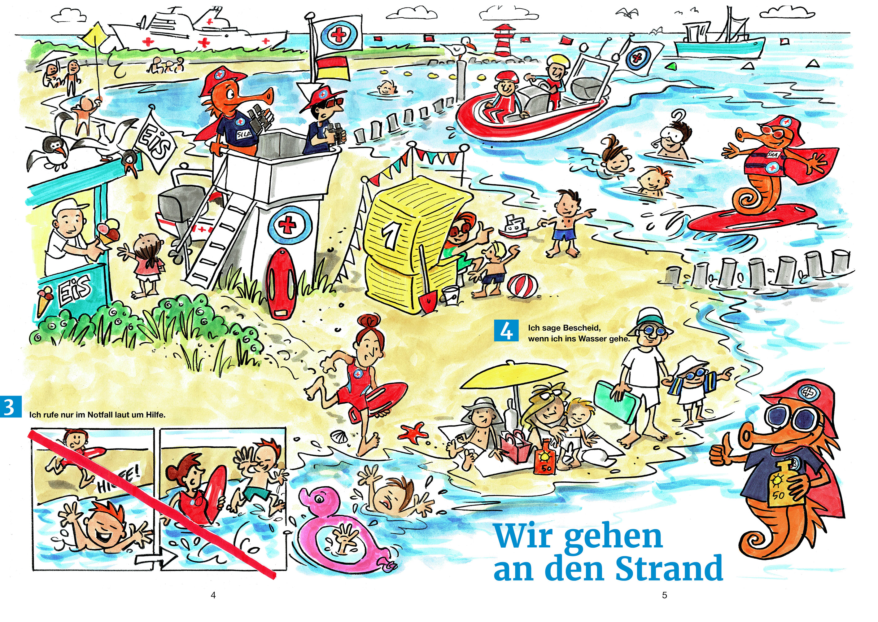 Wimmelbuch Seite 3 – kurze Motivbeschreibung.