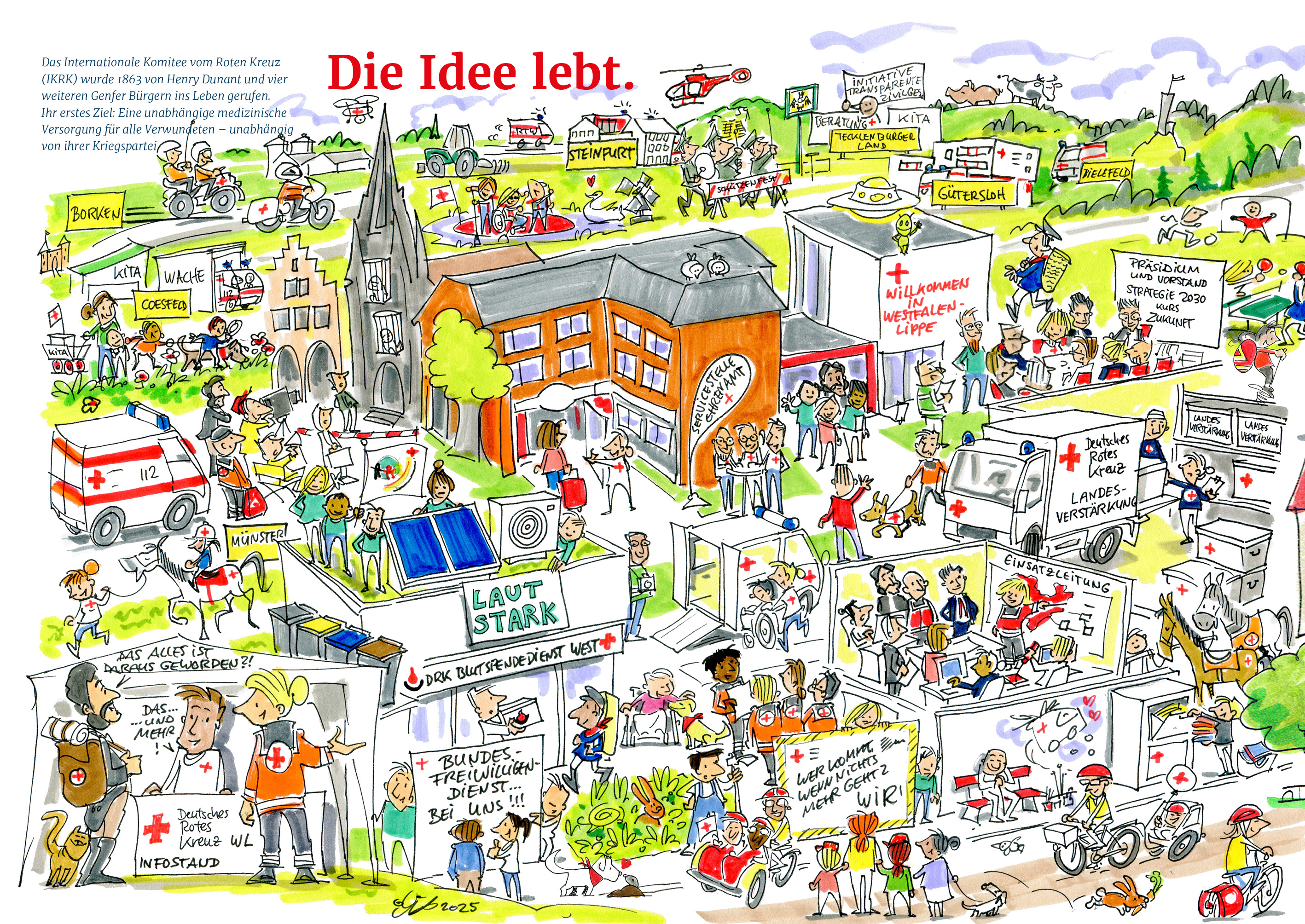 Wimmelbuch Seite 3 – kurze Motivbeschreibung.