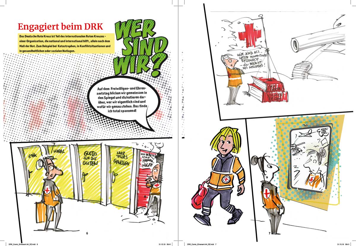 Comic-Doppelseite