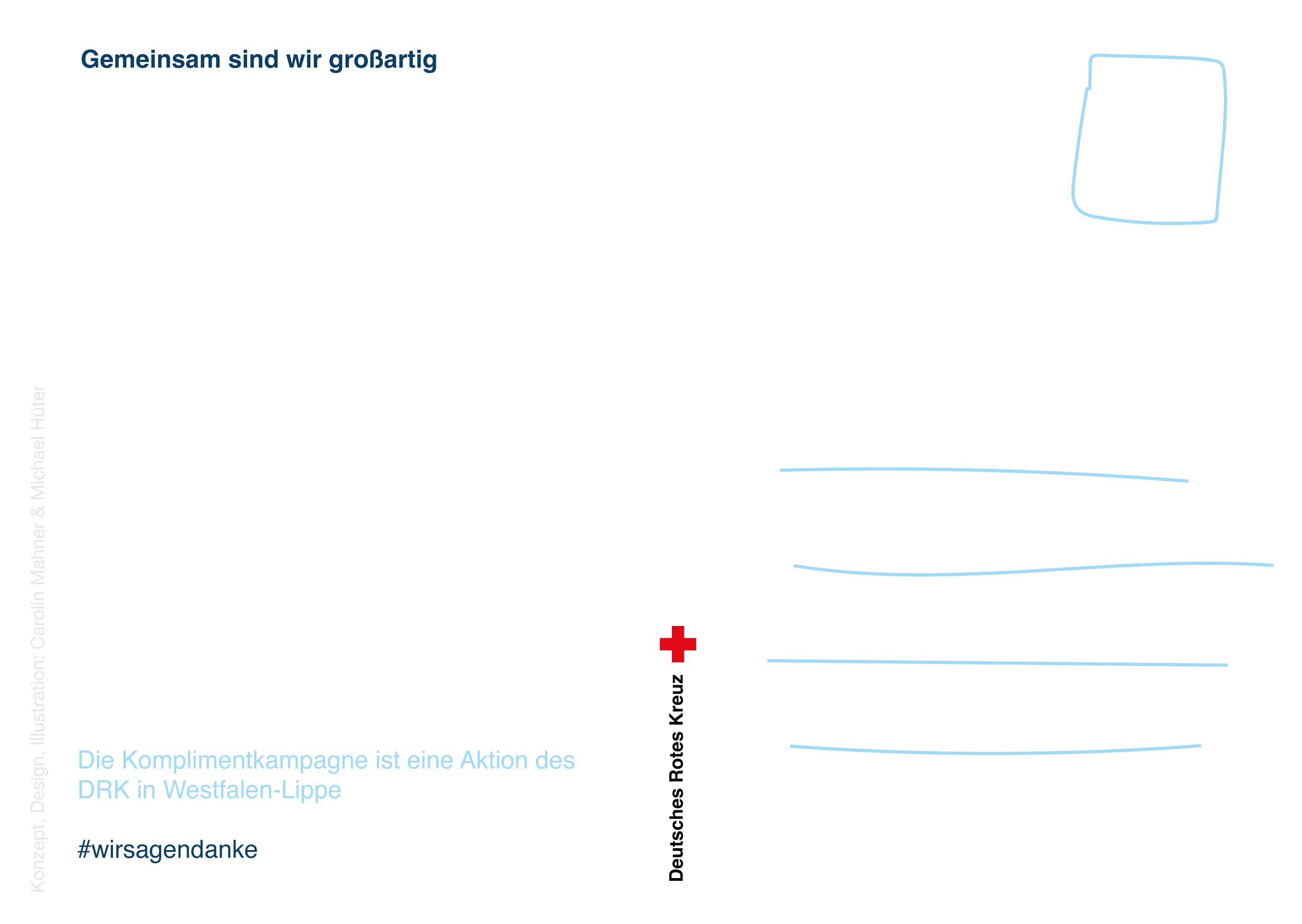 Gemeinsam großartig, Postkarte Rückseite
